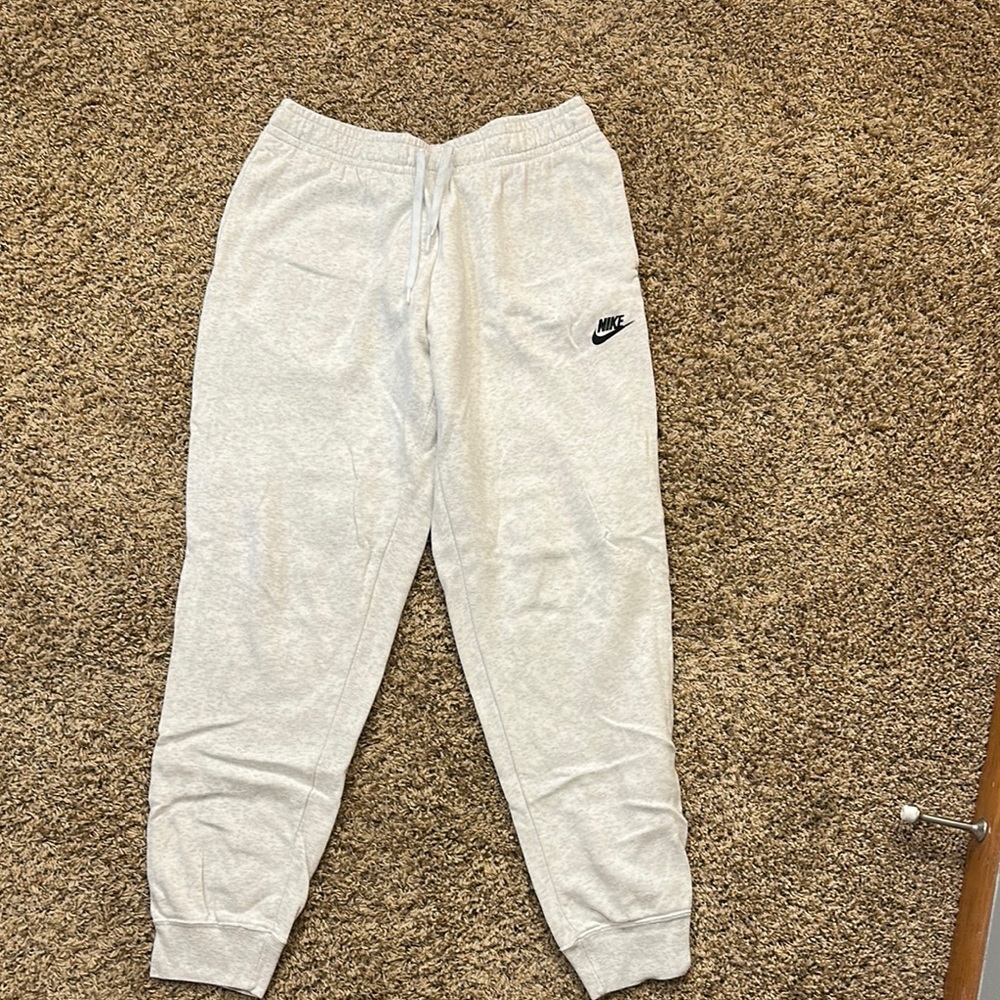 Nike Gray Tapered Sweatpants with Elastic Waistband